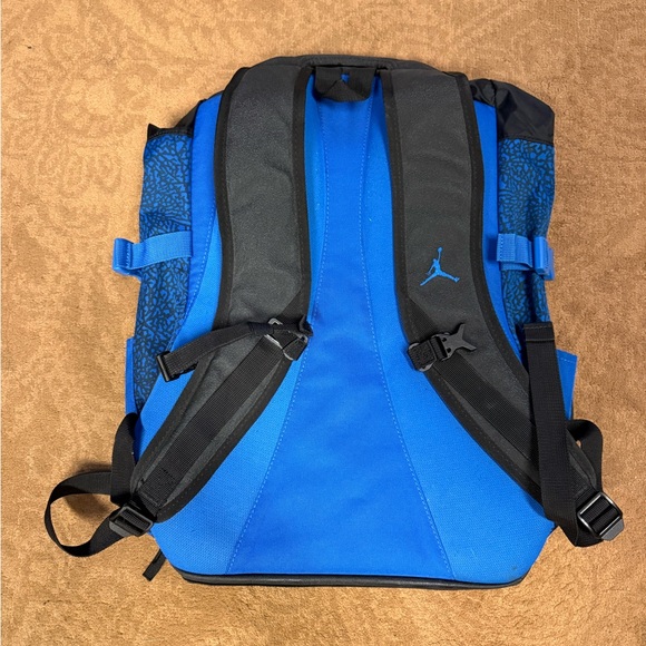Jordan Black and Blue Men's Backpack - Picture 4 of 4
